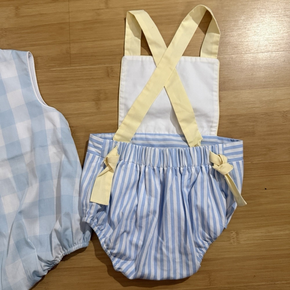 (3) Beaufort Bonnet Company Sz 18 24M Playsuits 1 NWT 2 EUC Baby Boy - Picture 6 of 14